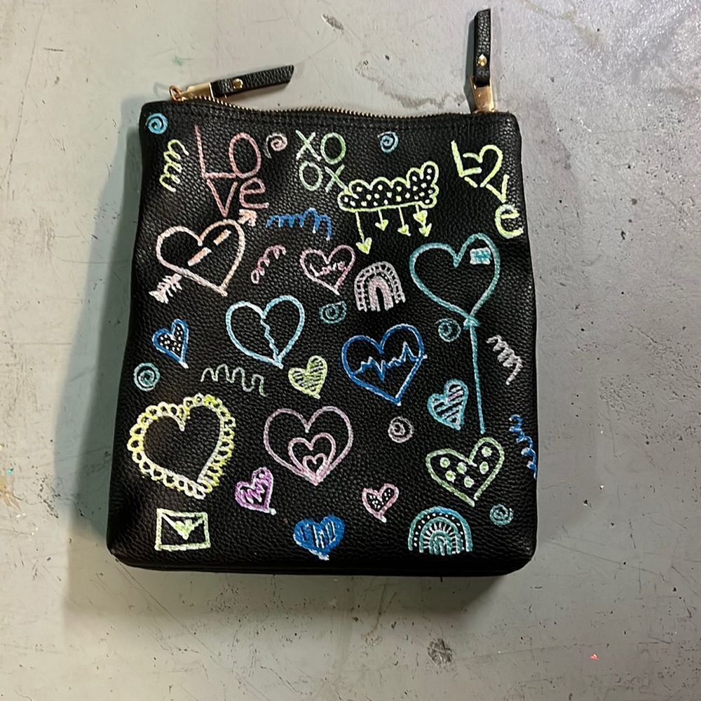 Graffiti Custom Miztique Faux Leather Clutch